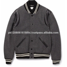 Charcoal varsity jacket custom made in Pakistan